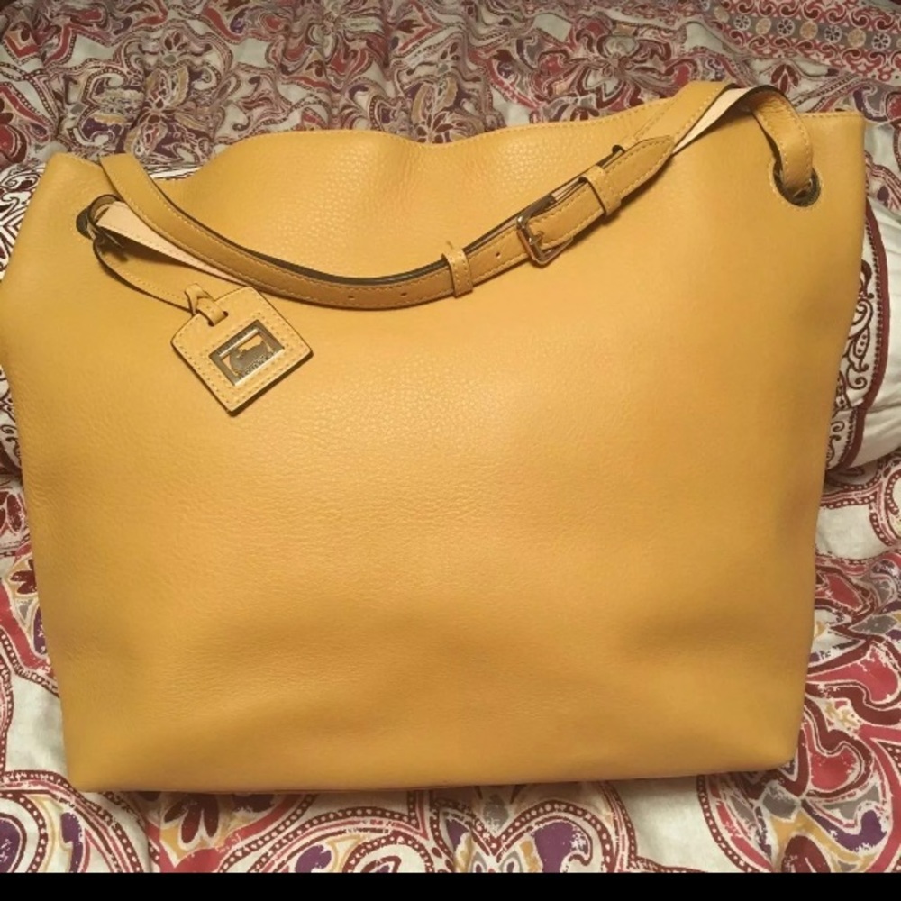 Dooney & Bourke Mustard Leather Tote